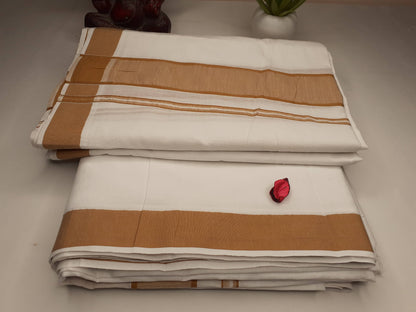 Handloom Indian Vedic Robe,Hare Krishna Robe,indian Ethnic Attair,Iskon Temple Dress,Indian Spiritual Dress,Mayapur Dhoti and Chaddar Set