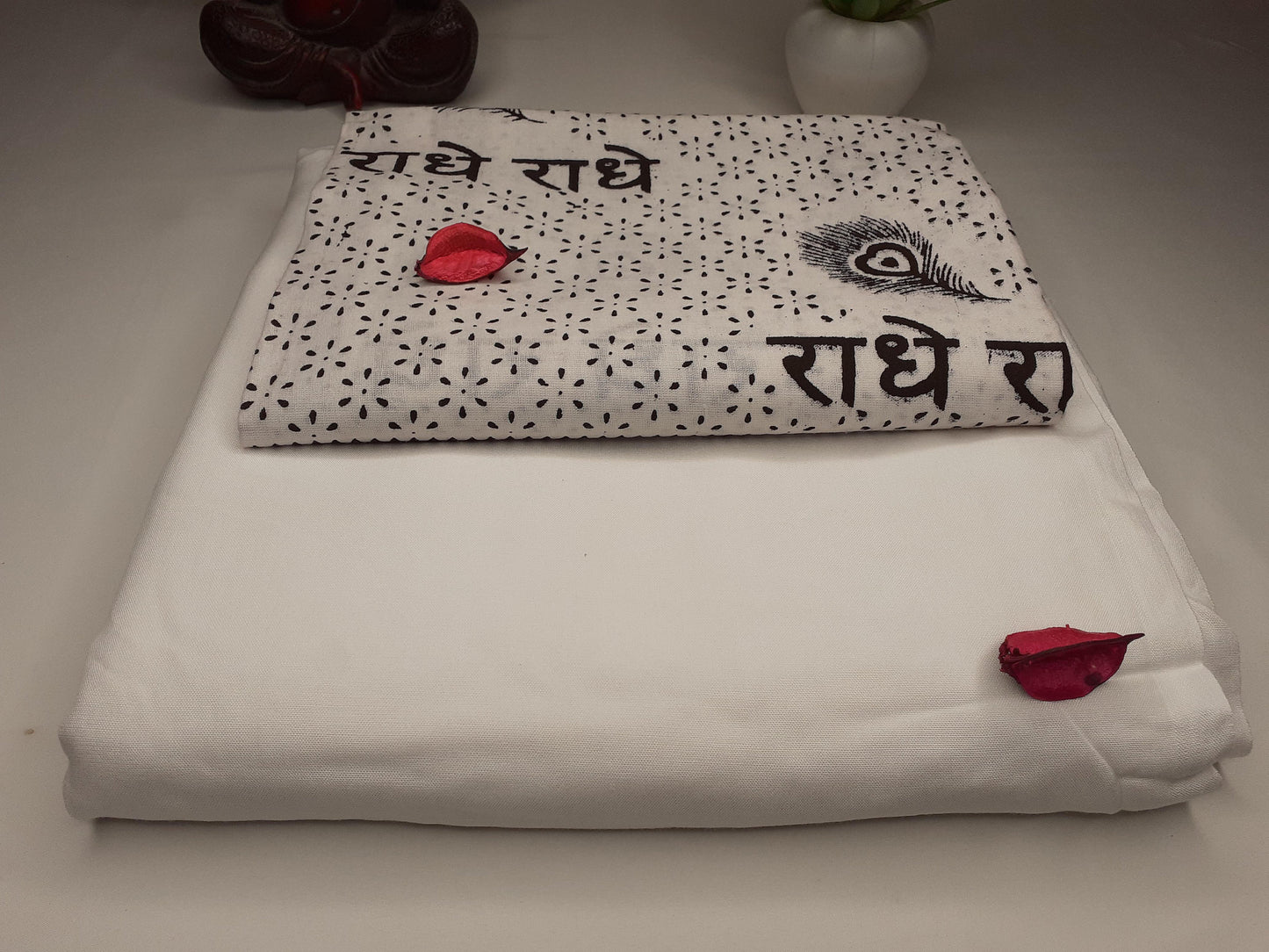 Indian Vedic Robes,Hare Krishna Robe,indian Ethnic Attair,Iskon Temple Dress,Indian Spiritual Dress,Mayapur Dham dhoti,Chaddar and Kurta Set