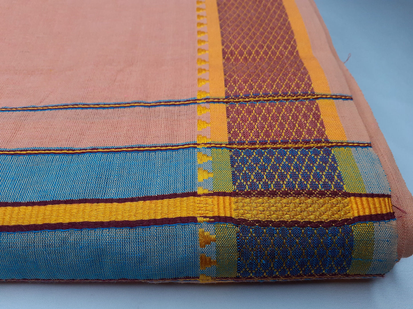 Handloom Indian Vedic Robe,Hare Krishna Robe,Indian Ethnic Attair,Iskon Temple Dress,Indian Spiritual Dress,Mayapur Dhoti and Chaddar Set