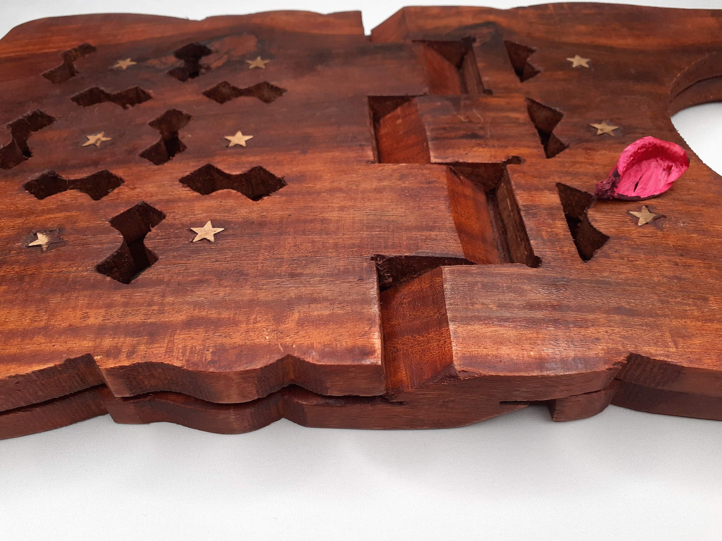 Premium Handcarved  Foldable Wooden Holy Scriptures Book Stand,Cover Case Wooden Holy Book Holder,Wooden Religious Item