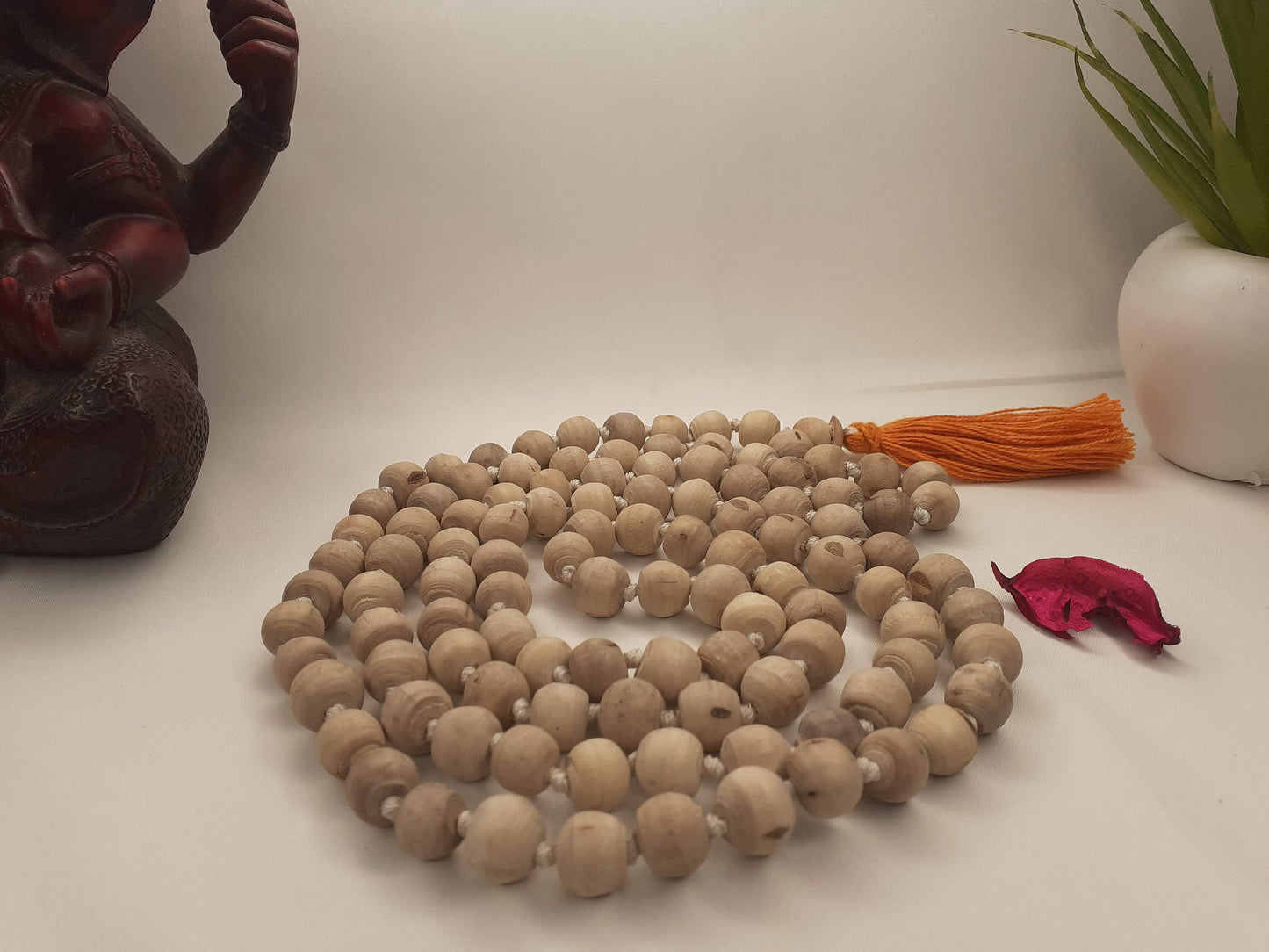 108 Beads Hand Knotted Tulasi Japa Mala,Hare Krishna Meditation Beads With Hand embroidered Lord Jagannath Japa Bag,Hare Krishna