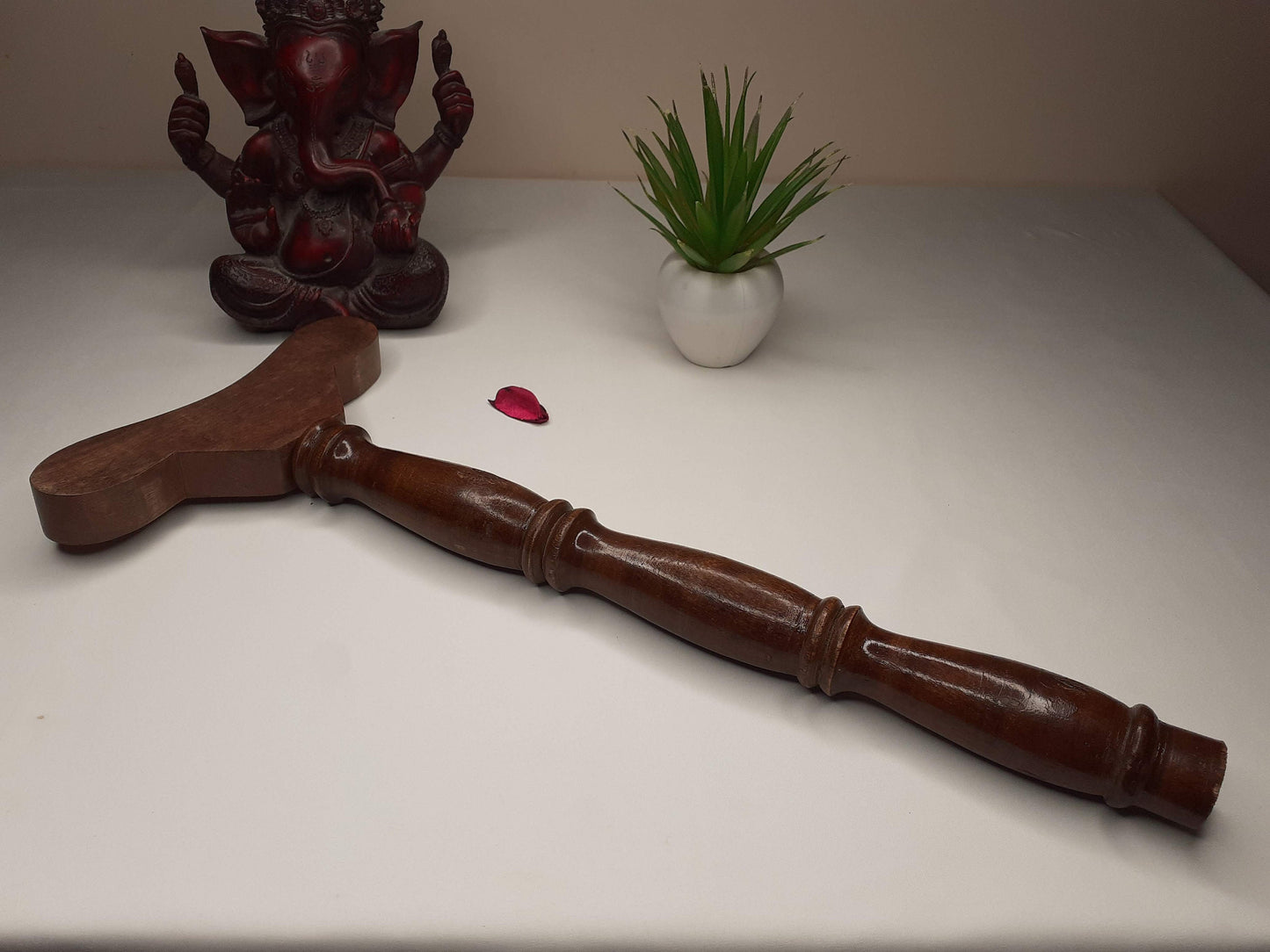 Yoga Danda, Meditation Staff, Meditation Support Staff, Meditation Stick, T shape wooden Meditation Prop, Wood Arm Rest for Meditation, Japa