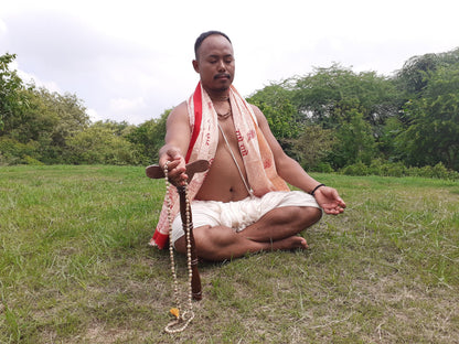 Yoga Danda, Meditation Staff, Meditation Support Staff, Meditation Stick, T shape wooden Meditation Prop, Wood Arm Rest for Meditation, Japa