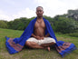 Blue Handwoven Himalayan Sheep Wool Meditation Shawl,Ethnic Indian Embroidered Stole,Kullu Shawl,Himalayan Woolen Wrap,Handmade Prayer Scarf