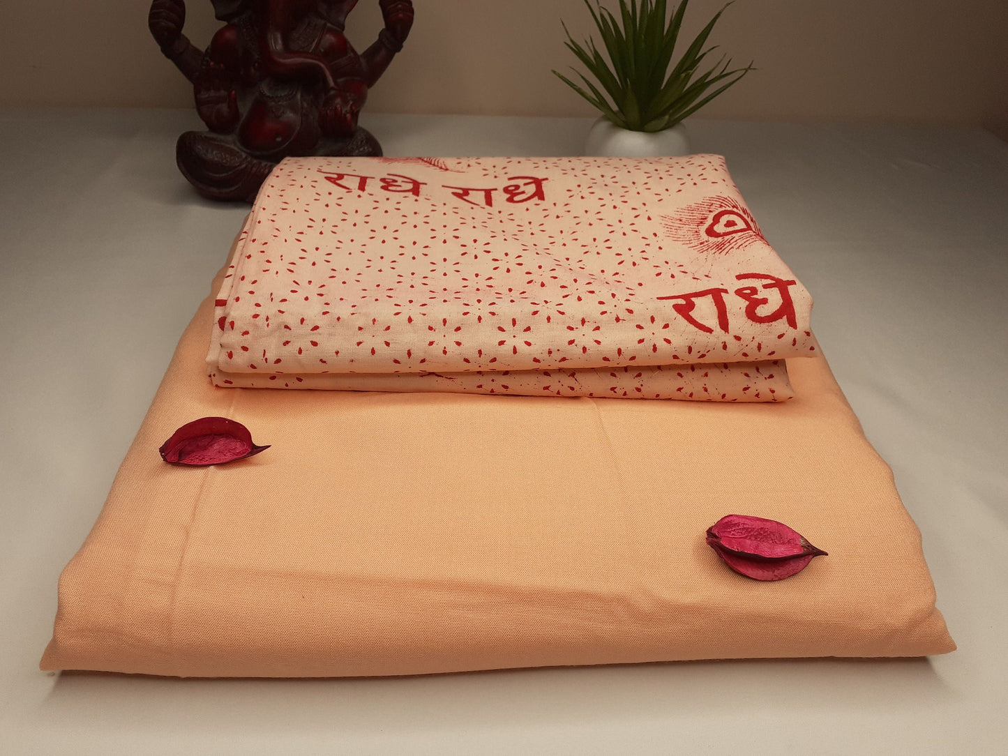 Indian Vedic Robes,Hare Krishna Robe,indian Ethnic Attair,Iskon Temple Dress,Indian Spiritual Dress,Mayapur Dham dhoti,Chaddar and Kurta Set