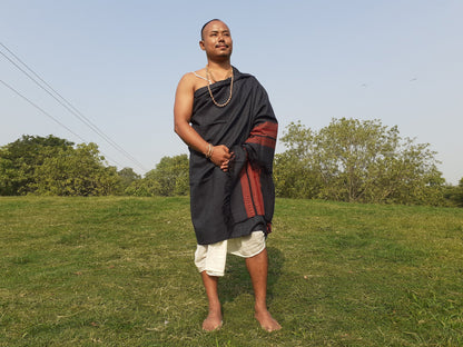 Grey Handwoven Pure Himalayan Sheep Wool Meditation Shawl Himalayan Wool Prayer Scarf,Ethnic Indian Wrap,Kullu Shawl