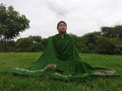 Handwoven Embroidered Pure Himalayan Sheep Wool Meditation Shawl,Himalayan Prayer Blanket,Kullu Shawl,Ethnic Indian Shawl,Wool Prayer Wrap