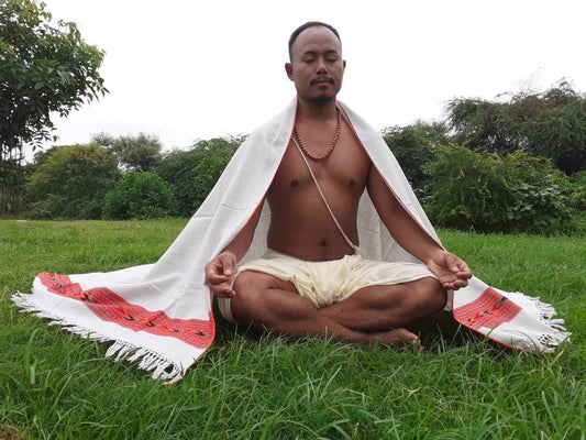 Handwoven Pure Himalayan Sheep Wool Meditation Shawl,Himalayan Prayer Blanket,Kullu Shawl,Ethnic Indian Shawl,Wool Prayer Wrap