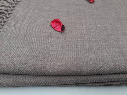 Large Handwoven Light Brown Pure Himalayan Sheep Wool Meditation Shawl, HandmaHimalayan Prayer Blanket,Kullu Shawl,Ethnic Indian Prayer Wrap