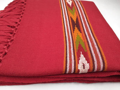 Handwoven Red Pure Himalayan Sheep Wool Meditation Shawl,Himalayan Prayer Blanket,Kullu Shawl,Ethnic Indian Shawl,Wool Prayer Wrap