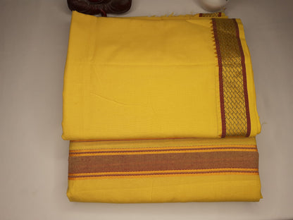 Handloom Indian Vedic Robe,Hare Krishna Robe,Indian Ethnic Attair,Iskon Temple Dress,Indian Spiritual Dress,Mayapur Dhoti and Chaddar Set