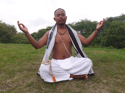 Indian Vedic Robes,Hare Krishna Robe,indian Ethnic Attair,Iskon Temple Dress,Indian Spiritual Dress,Mayapur Dham dhoti,Chaddar and Kurta Set