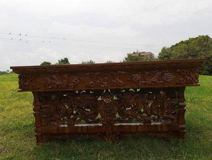 Handcarved Dragon Foldable Wooden Tibetan Buddhist Altar, Buddhist Prayer table,Tibetan Alter Table,Zen Shrine Table, Meditation Altar Table