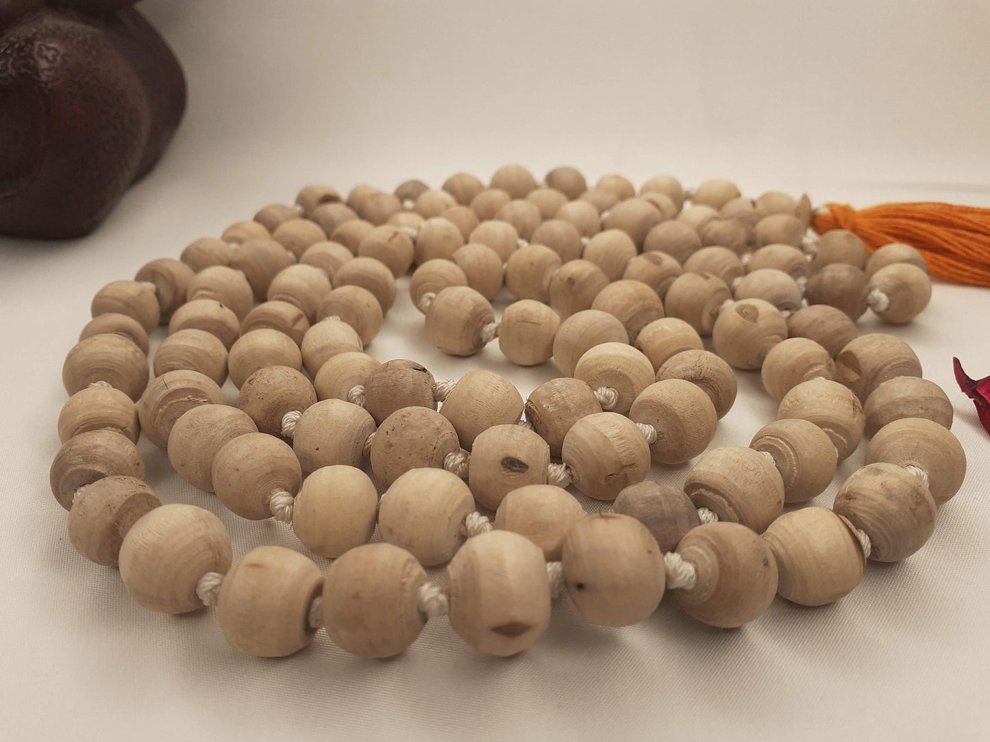 108 Beads Hand Knotted Tulasi Japa Mala,Hare Krishna Meditation Beads With Hand embroidered Lord Jagannath Japa Bag,Hare Krishna