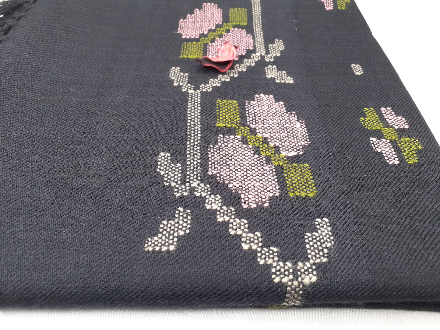 Handwoven Navy Blue Pure Himalayan Sheep Wool Meditation Shawl,Himalayan Prayer Blanket,Kullu Shawl,Ethnic Indian Shawl,Wool Prayer Wrap