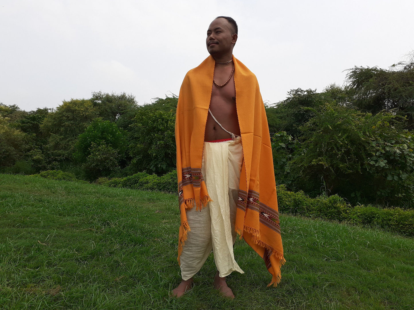 Handwoven Traditional Mustard Yellow Color Himalayan Sheep Wool Meditation Shawl,Ethnic Indian Wool Blanket,Himalayan Wool Wrap,,Kullu Shawl
