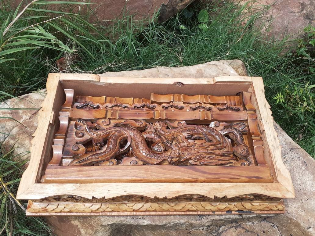Dragon Handcarved Foldable Wooden Tibetan Buddhist Altar,Buddhist Prayer Table,Tibetan Meditation Altar,Traditional Tibetan Table