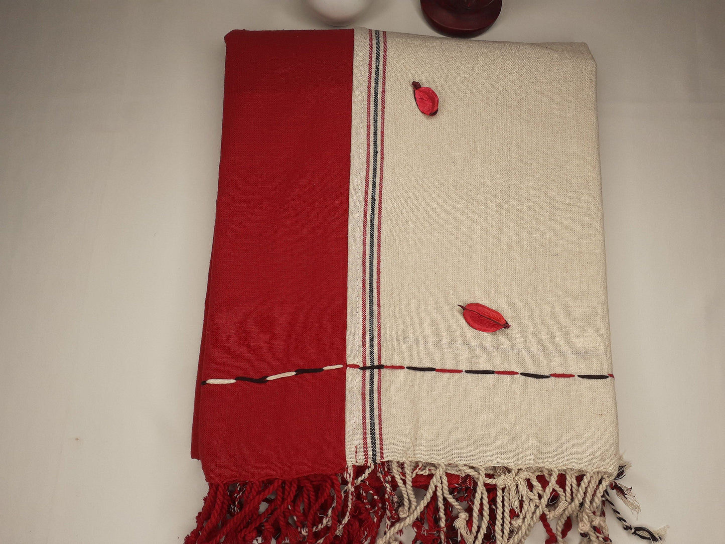 TANTRIK Large Traditional Handwoven Tibetan Buddhist Ngakpa Raw Eri Silk Meditation Shawl,Buddhist Silk Shawl,Ngakpa Tantric Meditation Wrap