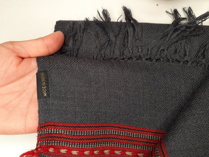 Handwoven Dark Grey Pure Himalayan Sheep Wool Meditation Shawl,Ethnic Indian Wool Scarf,Himalayan Wool Wrap,Handmade IndianShawl,Kullu Shawl