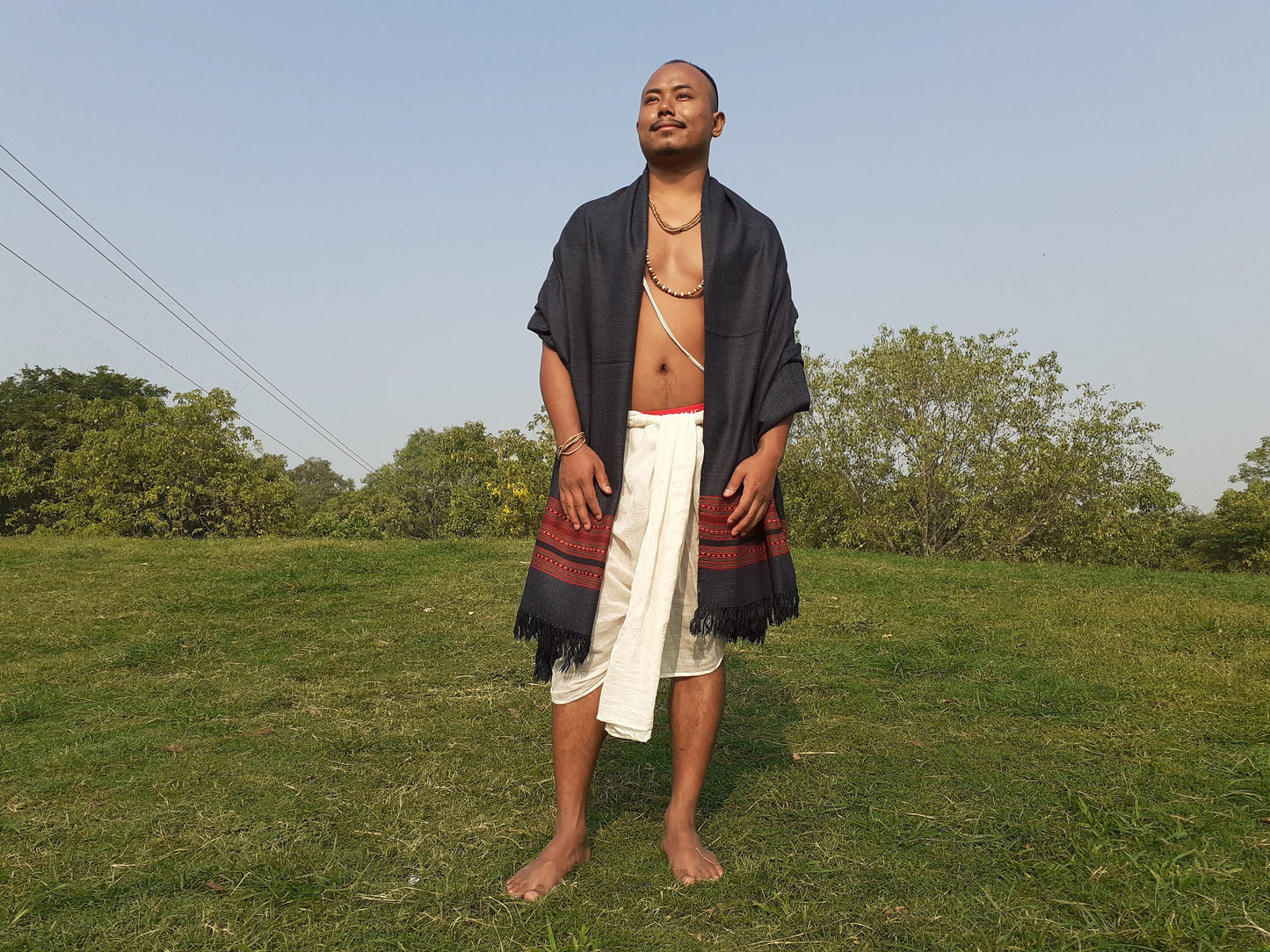 Grey Handwoven Pure Himalayan Sheep Wool Meditation Shawl Himalayan Wool Prayer Scarf,Ethnic Indian Wrap,Kullu Shawl