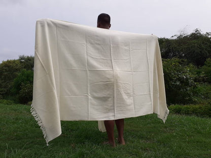 Handwoven Cream Pure Himalayan Sheep Wool Meditation Shawl,Himalayan Prayer Blanket,Kullu Shawl,Ethnic Indian Shawl,Wool Prayer Wrap