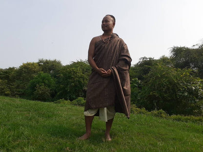 Handwoven Brown Pure Himalayan Sheep Wool Meditation Shawl,Himalayan Prayer Blanket,Kullu Shawl,Ethnic Indian Shawl,Wool Prayer Wrap