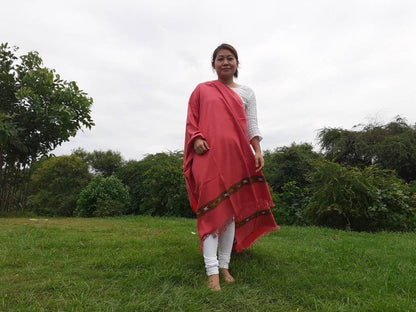Handwoven Pink Pure Himalayan Sheep Wool Meditation Shawl,Himalayan Prayer Blanket,Kullu Shawl,Ethnic Indian Shawl,Wool Prayer Wrap