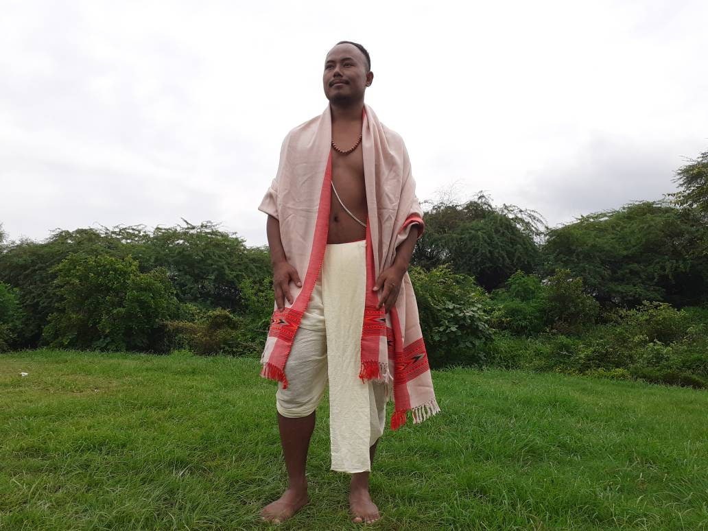 Handwoven Pure Himalayan Sheep Wool Meditation Shawl,Himalayan Prayer Blanket,Kullu Shawl,Ethnic Indian Shawl,Wool Prayer Wrap
