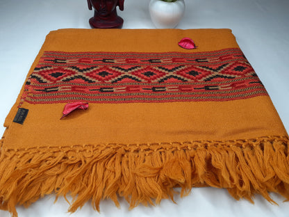 Handwoven Himalaya Sheep Wool Meditation Shawl,Ethnic Indian Blanket,Himalayan Wool Wrap,Indian Blanket,Handmade Indian Shawl,Kullu Shawl