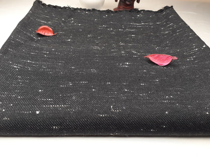 Handwoven Black Pure Himalayan Sheep Wool Meditation Shawl,Himalayan Prayer Blanket,Kullu Shawl,Ethnic Indian Shawl,Wool Prayer Wrap