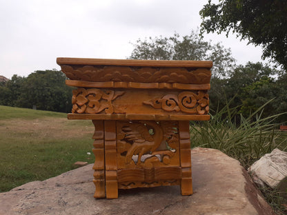 Small Size Dragon Handcarved Foldable Wooden Tibetan Buddhist Altar,Zen Meditation Altar,Dragon Carved Prayer table,Tibetan Alter Table,