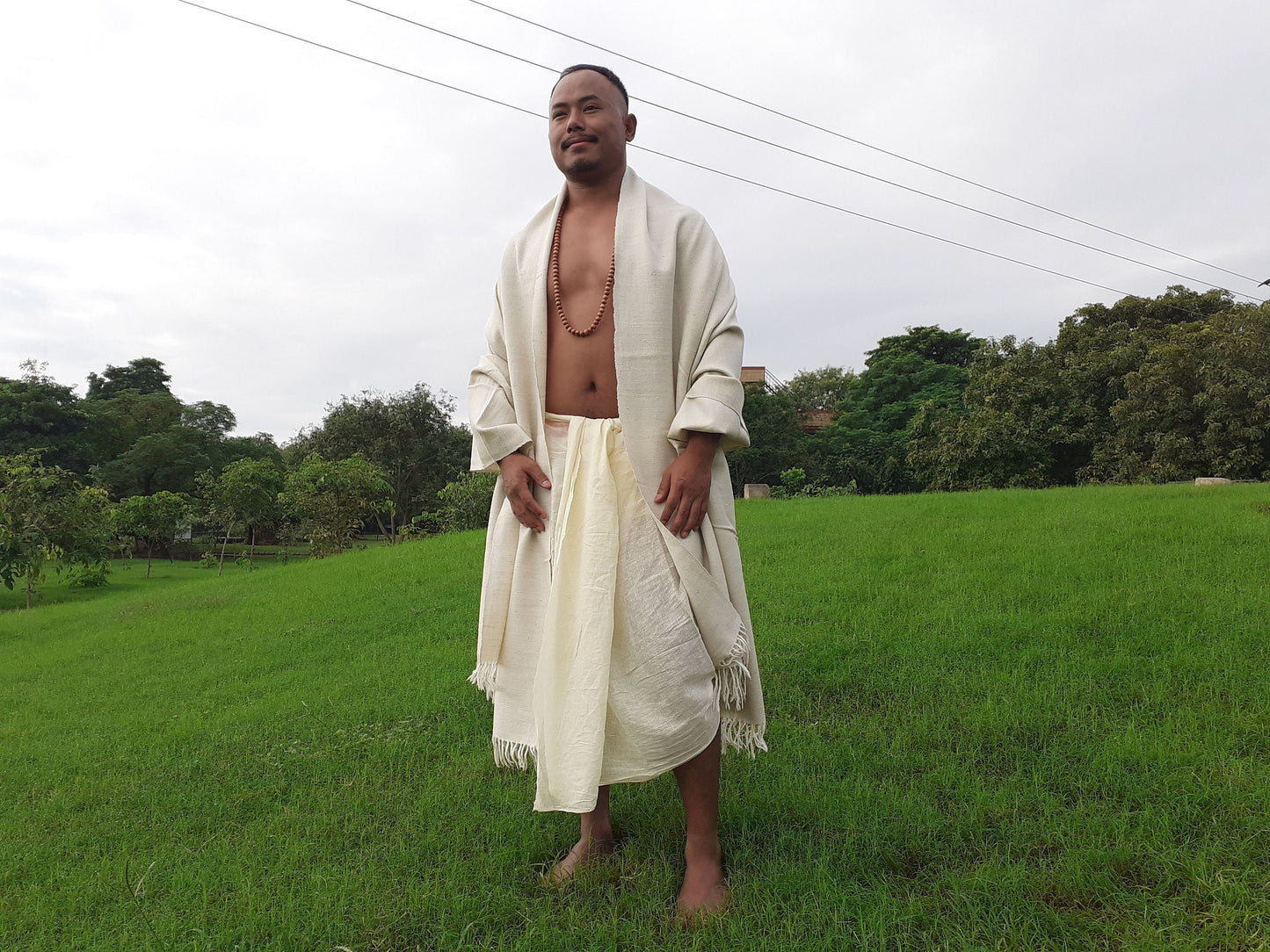 RISHI X-Large Handspun And Handwoven Sheep Wool Meditation Shawl,Himalayan Prayer Blanket,Himalayan Wool,Kullu Shawl,Handmade Indian Shawl