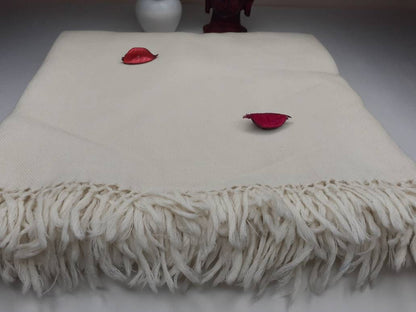 BRAHMA X-Large 'Yogi' Handwoven Pure Himalayan Sheep Wool Meditation Shawl,Himalayan Prayer Blanket,Himalayan Wool,Handmade Indian Yoga Wrap