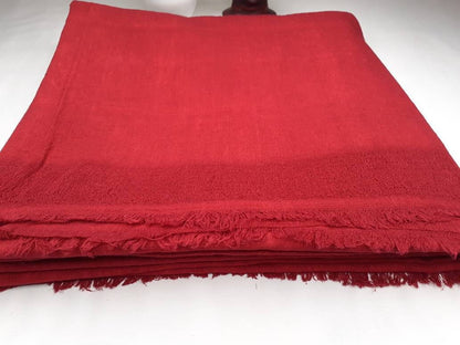NIRVANA Large Traditional Handwoven Burgundy Tibetan Buddhist Raw Eri Silk Meditation Shawl,Tantric Meditation Wrap,Buddhist Prayer Silk Zen