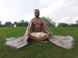 Rudra X-Large Handwoven Grey Plain PureHimalayan Sheep Wool Meditation Shawl,Himalayan Prayer Blanket,Wool Prayer Wrap,Ethnic Indian Blanket