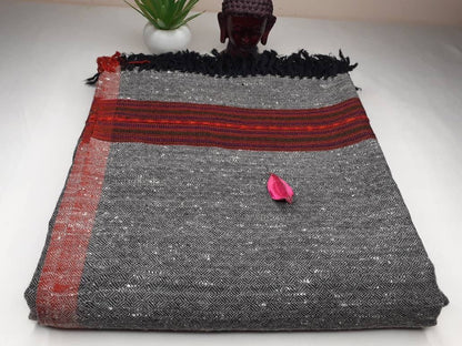 KEDARNATH X-Large Handwoven Pure Himalayan Yak Wool Prayer Blanket,Ethnic DesignYak Wool Meditation Shawl,Himalayan Yak Wool Prayer Wrap/Zen