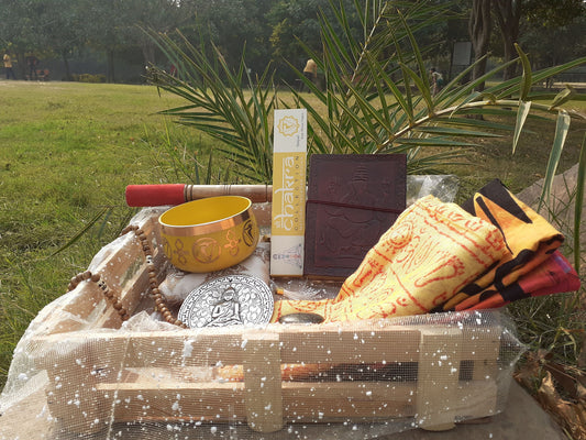 Solar Plexus Chakra Meditation Gift Box,Chakra Healing Kit,Sound Healing,Bowl Spiritual Gifts,Personalized Gift Box Self Care Self Love Kits