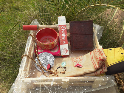 Root Chakra Meditation Gift Box,Chakra Healing Kit,Sound Healing,Bowl Spiritual Gifts,Personalized Gift Box Self Care Self Love Kits