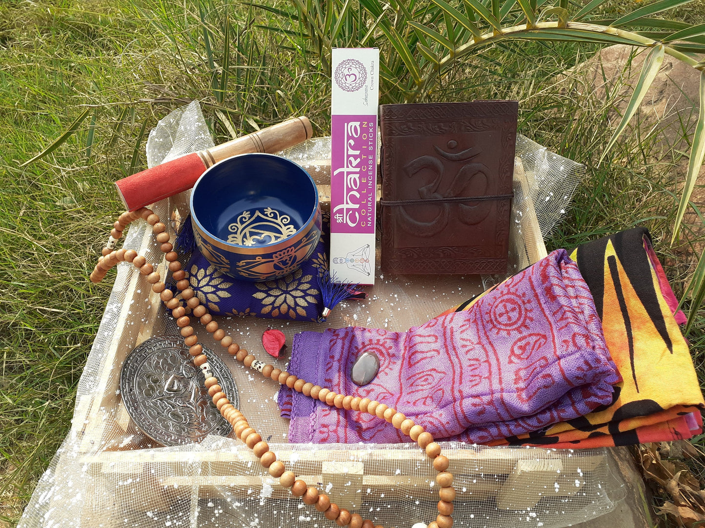 The Crown Chakra Meditation Gift Box,Chakra Healing Kit,Sound Healing,Bowl Spiritual Gifts,Personalized Gift Box Self Care Self Love Kits
