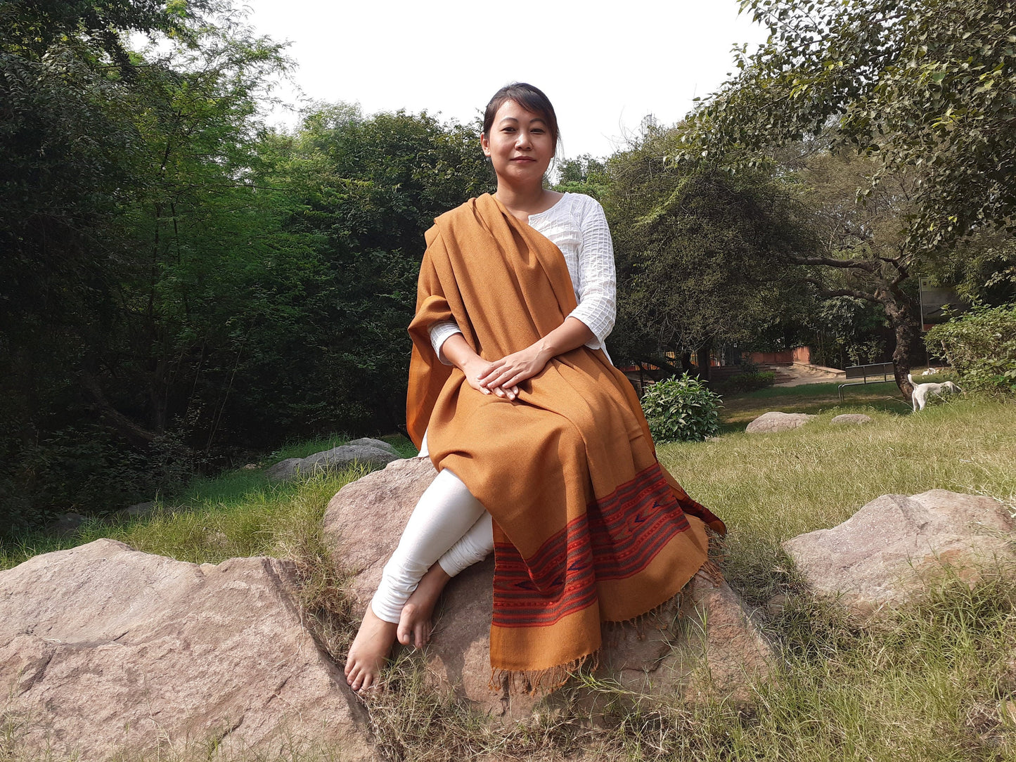 Mustard Yellow Handwoven Pure Himalayan Sheep Wool Meditation Shawl,Ethnic Indian  Blanket,Himalayan Wool Prayer Wrap,Kullu Shawl