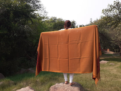 Mustard Yellow Handwoven Pure Himalayan Sheep Wool Meditation Shawl,Ethnic Indian  Blanket,Himalayan Wool Prayer Wrap,Kullu Shawl