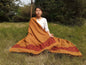 Mustard Yellow Handwoven Pure Himalayan Sheep Wool Meditation Shawl,Ethnic Indian  Blanket,Himalayan Wool Prayer Wrap,Kullu Shawl