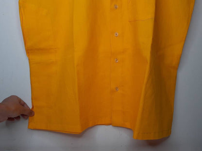 Organic Cotton Yellow Tibetan Buddhist Monk Yellow Shirt,Monk Blouse,Buddhist Monk Shirt,Nun Meditation Top,Temple clothing,Spiritual fabric