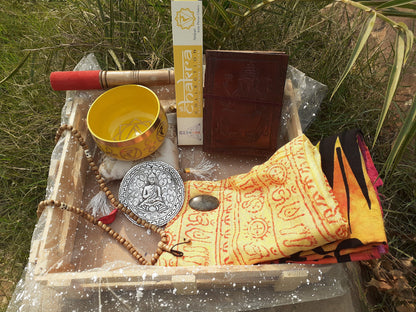 Solar Plexus Chakra Meditation Gift Box,Chakra Healing Kit,Sound Healing,Bowl Spiritual Gifts,Personalized Gift Box Self Care Self Love Kits
