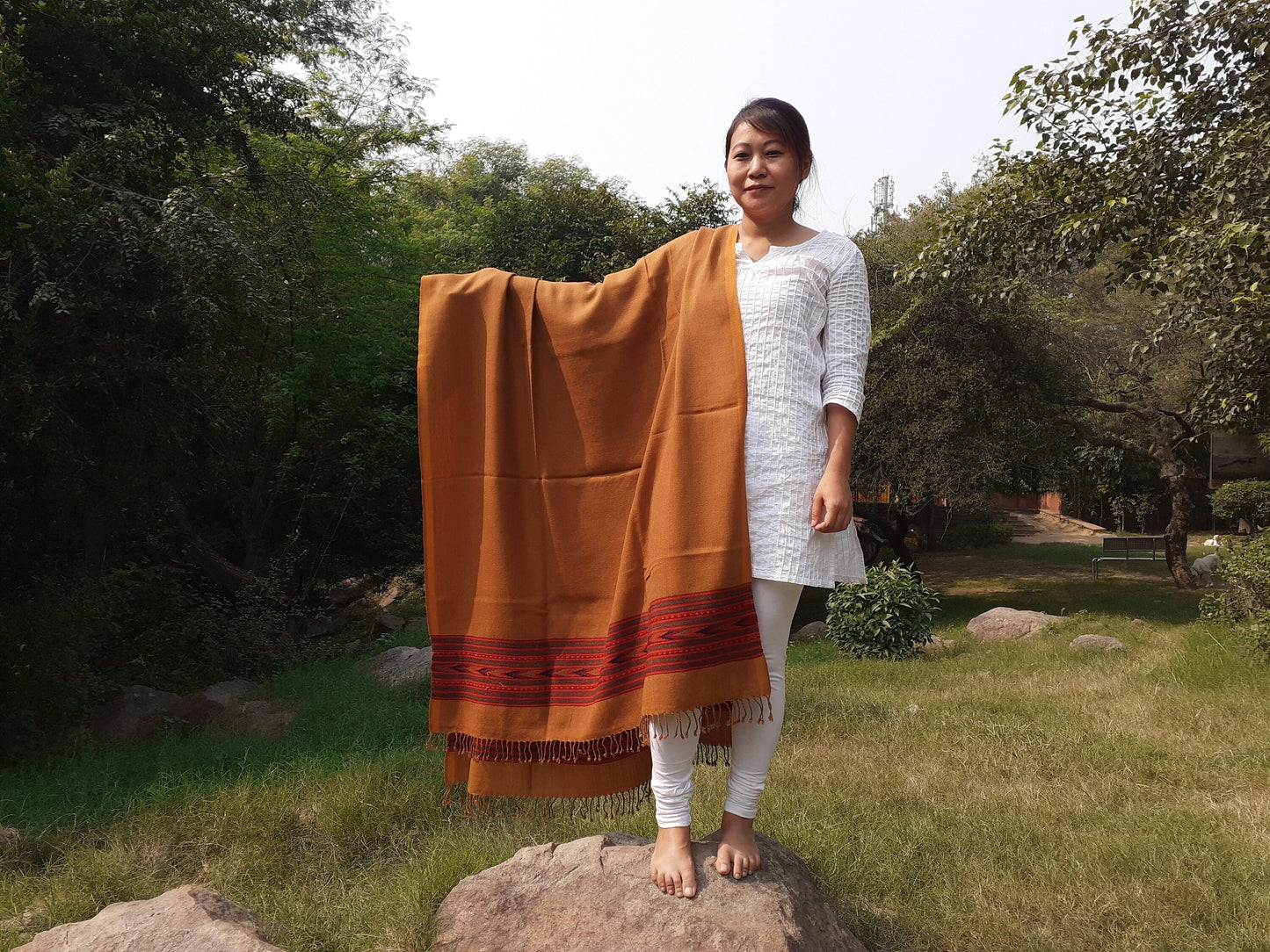 Mustard Yellow Handwoven Pure Himalayan Sheep Wool Meditation Shawl,Ethnic Indian  Blanket,Himalayan Wool Prayer Wrap,Kullu Shawl