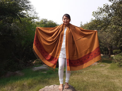 Mustard Yellow Handwoven Pure Himalayan Sheep Wool Meditation Shawl,Ethnic Indian  Blanket,Himalayan Wool Prayer Wrap,Kullu Shawl