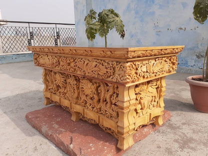 Dragon Handcarved Foldable Wooden Tibetan Buddhist Altar Table,Tibetan Alter Table,Buddhist Meditation Table,Tibetan Furniture