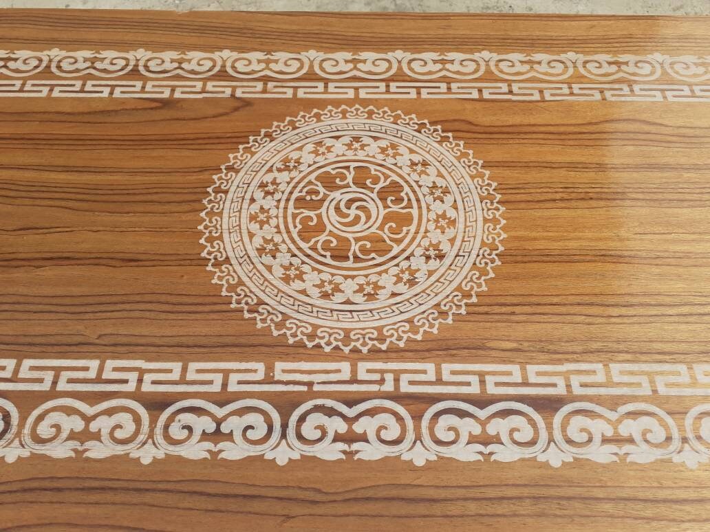 Low Floor Dragon Handcarved Foldable Wooden Tibetan Buddhist Altar Table,Tibetan Prayer Table,Buddhist Meditation Table,
