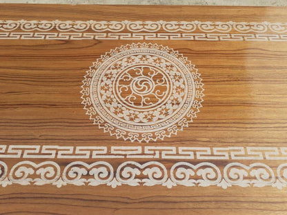 Low Floor Dragon Handcarved Foldable Wooden Tibetan Buddhist Altar Table,Tibetan Prayer Table,Buddhist Meditation Table,