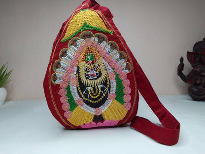 108 Beads Hand Knotted Tulasi Japa Mala,Hare Krishna Meditation Beads With Hand embroidered Lord Jagannath Japa Bag,Hare Krishna